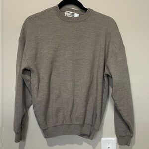 St. Croix Knits Crewneck Sweater Gray 100% Merino wool Large